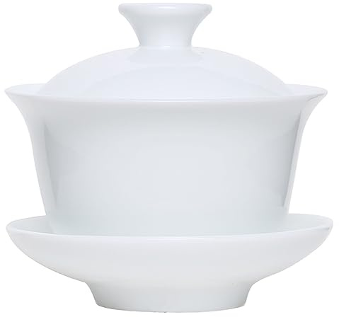 Kungfu Teezubehör, Mini-Gaiwan für Tee, 60 ml, massives weißes Porzellan, Terrine mit Deckel, Teegeschirr, Reisegeschirr, Kung-Fu-Tee-Set, chinesische Tasse, Teeschalen, kleine Chawan (60 ml Gaiwan 2