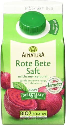 Alnatura Bio Rote-Beete Saft, milchsauer vergoren (1 x 500 ml) (Packung mit 6)