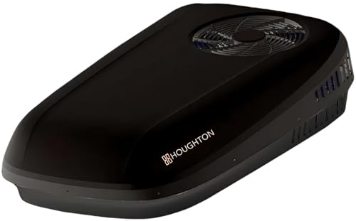 Belaire 2000K aire acondicionado de techo 2.0kW, color negro, ciclo inverso, 230VCA, para autocaravana y caravana, camper, enfriamiento eficiente, control remoto, display LED