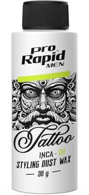 Pro Rapid Tattoo Series Inca 01 Hair Styling Powder Wax 30 g - Cera in Polvere Per Lo Styling - Opacizzante, Texturizzante, Ispessente - Cera In Polvere Volumizzante Per Capelli