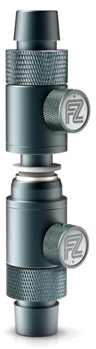 FZONE Aquarium Quick Release, Aluminum Alloy Double Tap Connector with Built-in Ball Valve for Canister Filters (20mm for 3/4''ID tubing)