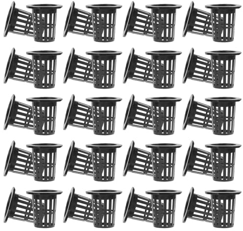 Alasum Cestini Idroponici in Plastica 70mm per Piantagione Senza Terra, Set da 50 Pezzi per Coltivazione Piante in Giardino, Balcone e Vivaio, Supporto Radici Stabile e Resistente