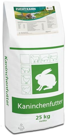 ALL-WIN ZuchtKanin Kaninchenfutter 25 kg | Premium Zuchtfutter für Kaninchen & Hasen | 17% Protein, Vitamine & Mineralstoffe | Unterstützt Fruchtbarkeit, Milchleistung, Vitalität & Jungtierentwicklung