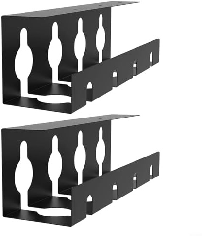 Lastdaytime Steel Cable Management Tray, Under Desk Mount with Clips and Holders for Organising Power, Data and Audio Cables