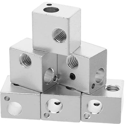 WEKADRIN 10 Stück Aluminium Heizblock 3D Drucker Ersatzteil mit Schneller Aufheizung Präziser Temperaturregelung und Universeller Kompatibilität für Extruder Hotend Zubehör