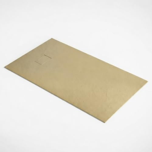 Piatto doccia in resina 70x100 cm effetto pietra colore beige CUBA