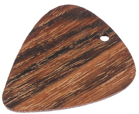 ULTECHNOVO Holzanhänger Plektrum für Gitarren mit Starker Haltbarkeit und Ergonomischem Design Brauner Fingerspitzenpick als Kreativer Gitarren Zubehör Anhänger