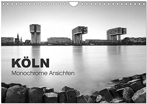 Köln - monochrome Ansichten (Wandkalender 2026 DIN A4 quer), CALVENDO Monatskalender: 12 besondere Schwarz-Weiß-Aufnahmen der Stadt Köln (CALVENDO Orte)