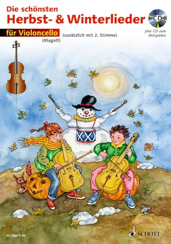 Die schönsten Herbst- und Winterlieder: Sankt Martin, Nikolauslieder und Weihnachtslieder. 1-2 Violoncelli.