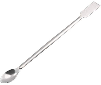 Sourcingmap - Cuchara de reactivo para laboratorio (2 en 1, doble cabeza de acero inoxidable, 175 mm, 2 unidades)