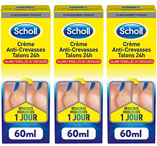 SCHOLL Lot de 3 Crèmes Anti-Crevasses Talons 24h
