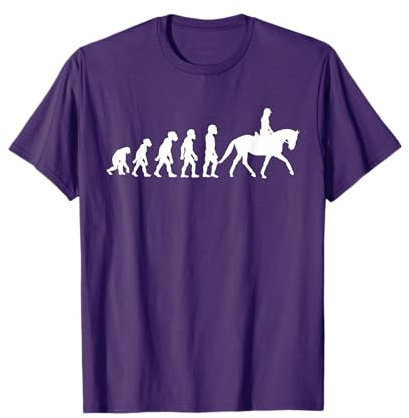 Funny Human Dressage Evolution Horseback Riding Equestrian T-Shirt