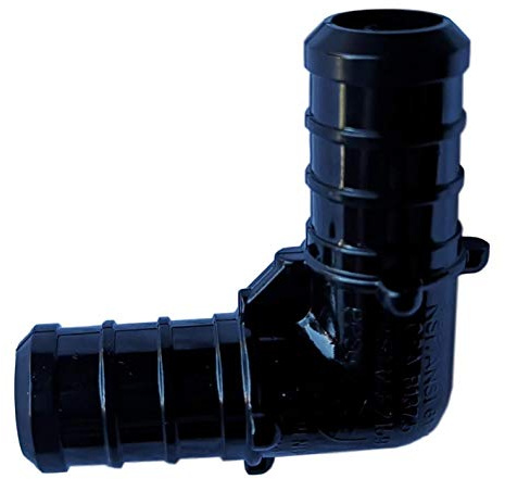 XFITTING 1,27 cm Pex Ellenbogen aus Polylegierung, Kunststoffwinkel – Crimp-Pex B, bleifrei, schwarz, 50 Packungen