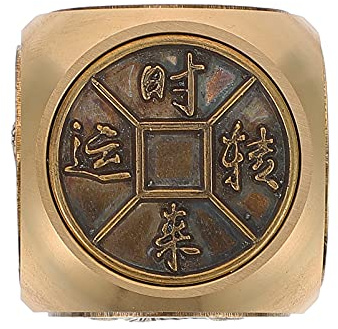 EXCEART Messing Drachenornament Sechsseitiges Tischschmuck Turnstück 1.18 Zoll Feng Shui Dekoration Für Geburtstag Und Weihnachten