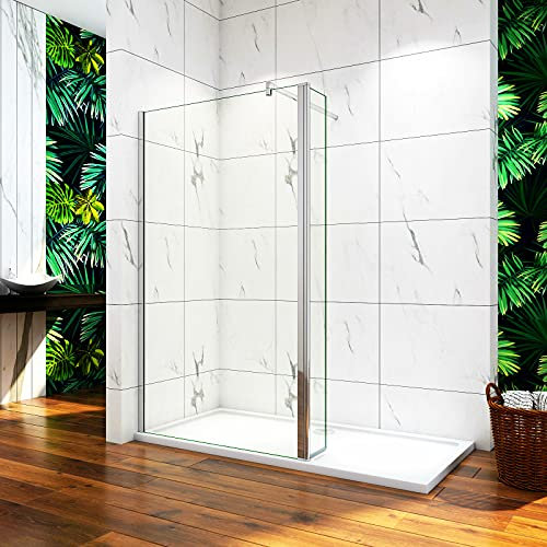 Aica Sanitär 60cm Duschabtrennung Duschwand Duschtrennwand 8mm Nano Glas Duschabtrennung H200cm mit 40cm Beweglichem Panel