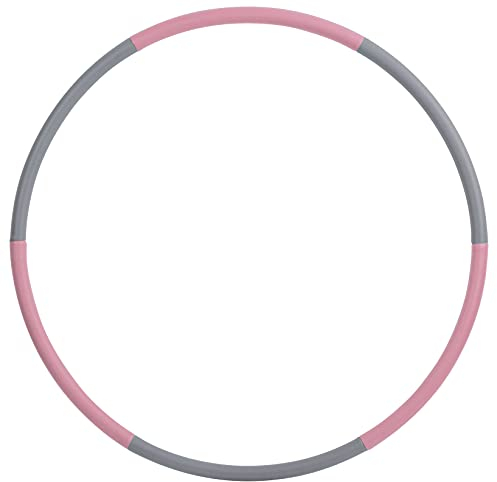 Schildkröt Fitness-Hoop, Hula-Hoop Ring, 90cm Durchmesser, 0,8kg, Grau-Rosa, in 4-Farb Karton, 960234