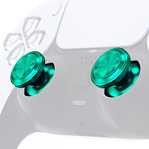 eXtremeRate Personalizzato in metallo verde per controller PS5, joystick analogico in alluminio di ricambio per controller PS4 - controller non incluso