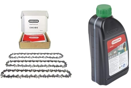 Oregon 91P056X3, Catena per motosega per barra da 40 cm – 56 maglie – catena a basso contraccolpo adatta a Einhell, McCulloch, Black & Decker e altro, Confezione da 3