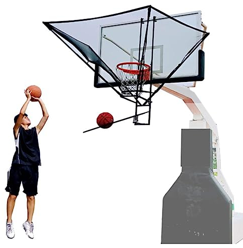 180° drehbares Basketball-Rebounder-Netz-Rücklaufsystem, hängendes, einfach zusammenklappbares Basketball-Rebounder-Gerät für Basketball-Tor-Freiwurfübungen