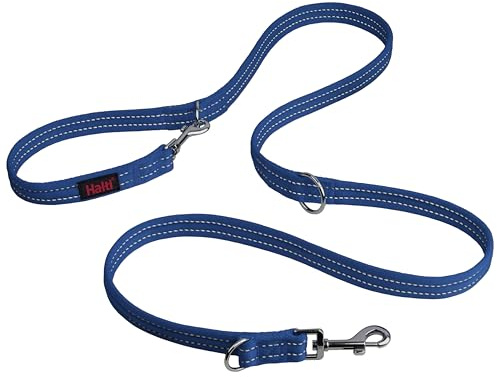 Company of Animals Collar Halti Correa multifunción con Doble Enganche, Ideal para antitirones Entrenamiento canino. Cómoda de sostener. Apta para Perros medianos y Grandes (Talla L, Azul Cobalto)