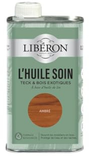 Libéron Aceite cuidado muebles y carpintería – Para teca y madera exótica, ámbar 250 ml