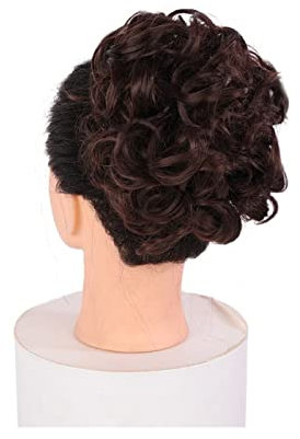 Chignon désordonné cheveux courts désordonnés plat cheveux peignes pince en queue de cheval chouchou chignon chignon extension synthétique chignon postiches plateau de cheveux queue de cheval mor