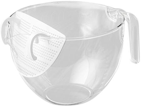 CIYODO Reissieb Kunststoff Küchenabtropfsieb Mit Griff Wasserablauf Multifunktionale Siebschale Zum Waschen Von Reis Obst Gemüse Hausgebrauch