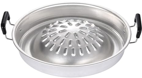 Ailan Svart non-stick för dubbel njutning BBQ Made Säker BBQ Öron Grill Spis Bärbar utomhusgrillar Grill Camping, typ+1, 30 cm