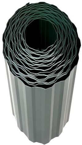 EXCOLO Rasenkante 9m x 30cm grün – Beeteinfassung Rasenbegrenzung Raseneinfassung Beetumrandung Wellenform Trapezwelle PET-Folie wetterfest Krötenzaun Gartenbegrenzung Made in Germany