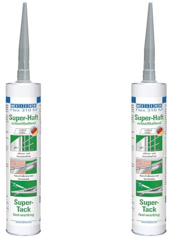 Weicon 13650290 Flex 310 M Super-Haft 290ml MS-Polymer weiß sehr hohe Anfangshaftung (Packung mit 2)