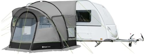 BERGER Garda Reisevorzelt 3 x 3 m | Wohnwagen Camping-Vorzelt mit Stehhöhe | schneller Aufbau | Anbauhöhe von 240 bis 255 cm | Wassersäule 3000 mm, UV-beständig