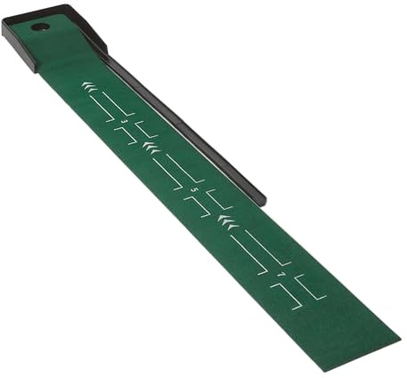 Amazon Basics Tappetino Da Putting Con Ritorno Automatico Della Palla - Tappetino Da Allenamento Per Golf Con Guide di Allineamento, Green Da Allenamento Indoor E Outdoor, 277cm x 36,5cm, Verde