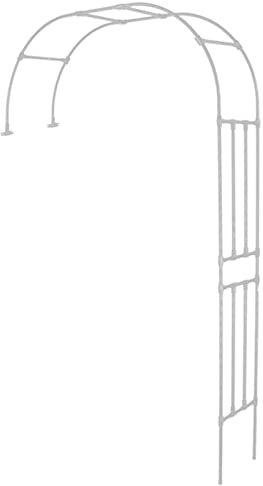 Arche de jardin en métal blanc de 2,4 m de haut, support pour plantes, arche de mariage, demi-arche décorative
