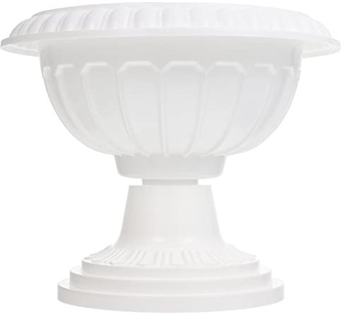 SUPVOX Maceta de Columna Romana Engrosada de Plástico Blanco para Jardín