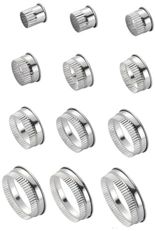 UTHCLO 12piezas Cortadores De Galletas Moldes De Acero Inoxidable Plateados Para Hornear Moldes Creativos Para Galletas Para Prensar