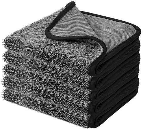 GLSAYZU Paños de limpieza brillantes, toalla de secado de toallitas brillantes, paño de secado de baño, paños de limpieza de microfibra absorbentes para ducha, coches, casa, cocina (5 unidades, 40 x