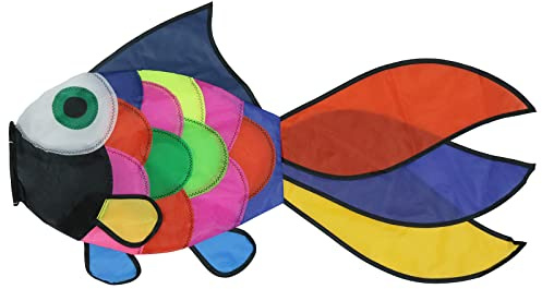 9KM DWLIFE 32 in Rainbow Fishing Windsock Spinner Garden Decoration (1Pcs)