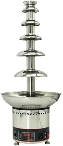 ylpddmm Fuente de Chocolate, Máquina de fusión de Chocolate para Fondue de 4/5/6/7 Niveles, de Acero Inoxidable,con Base de Olla de fusión en Caliente, para Centro Comercial, Hotel,6Tier