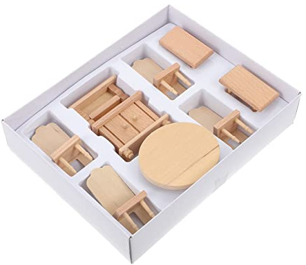 YARNOW Puppenhaustisch Aus Miniaturmöbel Für Puppenhaus Zubehör Puppenhausmöbel Miniatursachen Puppe Spielzeug