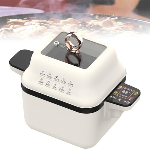 Automatic Electric Cooking Wok with Touch Screen, Non-Stick Pot, and 360° Rotation for Effortless Stir Frying and Stewing