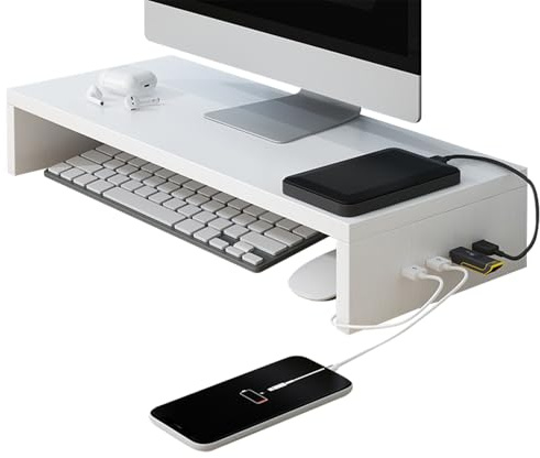 Lève-vitre avec 4 ports USB | Tablette surélevée pour écran PC - pour bureau d'étude école dortoir station de travail clavier