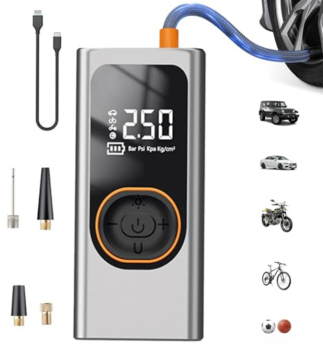 Gonfiatore digitale portatile per pneumatici ad alta efficienza, gonfiaggio veloce, facile da riporre per la manutenzione del dispositivo di avviamento dell'auto