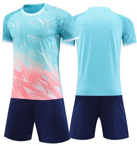 Tokeya Conjunto Fútbol Niños Equipación Deportiva 2 Piezas para 7-13 Años | Secado Rápido, Camiseta y Pantalones Cortos, Transpirable Ligero, Infantil Ropa Entrenamiento Conjunto de Futbol Baloncesto