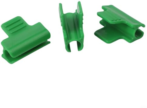 Eawfgtuw Clip in plastica per serre per aste da 11 mm, 20 morsetti per tubi per pali da giardino, compatibili con coperture per serre, tende e tunnel (100 pezzi)
