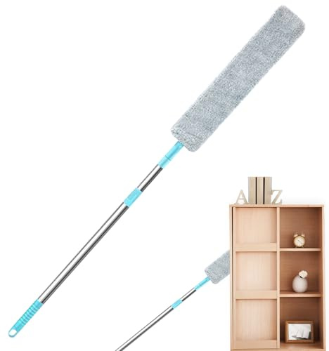 Limpiador de Polvo : Herramienta Base para electrodomésticos con Varilla de Barrido Extensible, Herramienta de eliminación de Polvo retráctil | Plumero Plano Ligero, estantes para Muebles, Arma