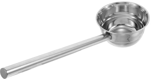 FUNOMOCYA Mestolo Grande in Acciaio Inox 304 con Beccuccio e Manico lungo 47 Cm, Mestolo Profondo per Zuppa e Sugo di Carne, Utensile da Cucina Versatile per Casa e Ristorante