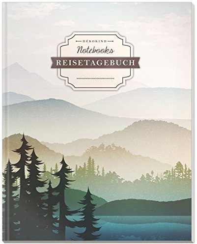 DÉKOKIND Reisenotizbuch zum Selberschreiben | DIN A4, 100+ Seiten, Register, Vintage Softcover | Perfekt als Abschiedsgeschenk | Motiv: Wanderurlaub