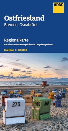 ADAC Regionalkarte 04 Ostfriesland 1:150.000: Bremen, Osnabrück - Straßenkarte und Autokarte