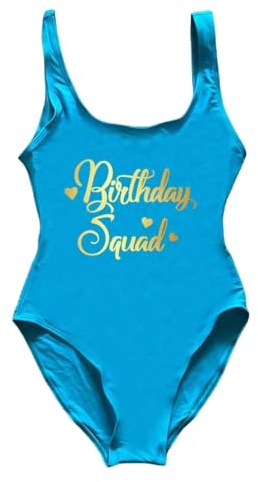 Födelsedag Queen Baddräkt Kvinnor Squad Ett stycke Badkläder Kvinna Bachelorette Party Simdräkt