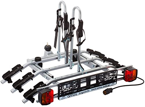 PORTE VELO SUSPENDU SUR ATTELAGE RABATTABLE POUR 3 VELOS | Porte-vélo